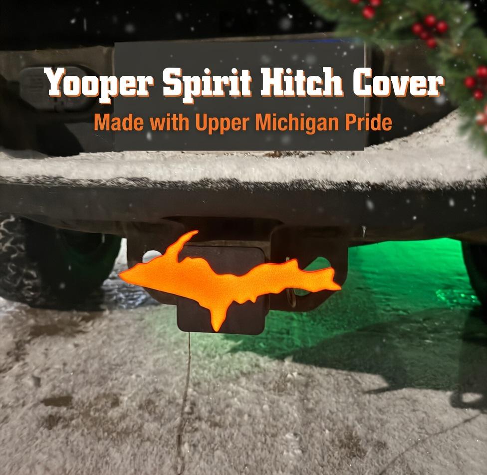 Large Yooper Spirit Hitch Cover - 2" - Upper Peninsula of Michigan
