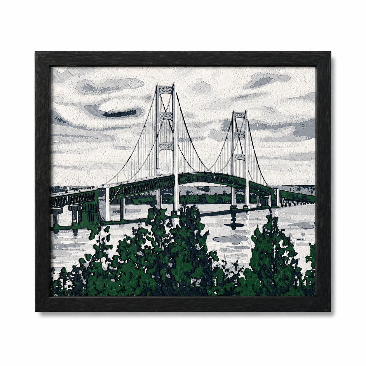 Mackinac Bridge "Mighty Mac" HueForge Filament Painting