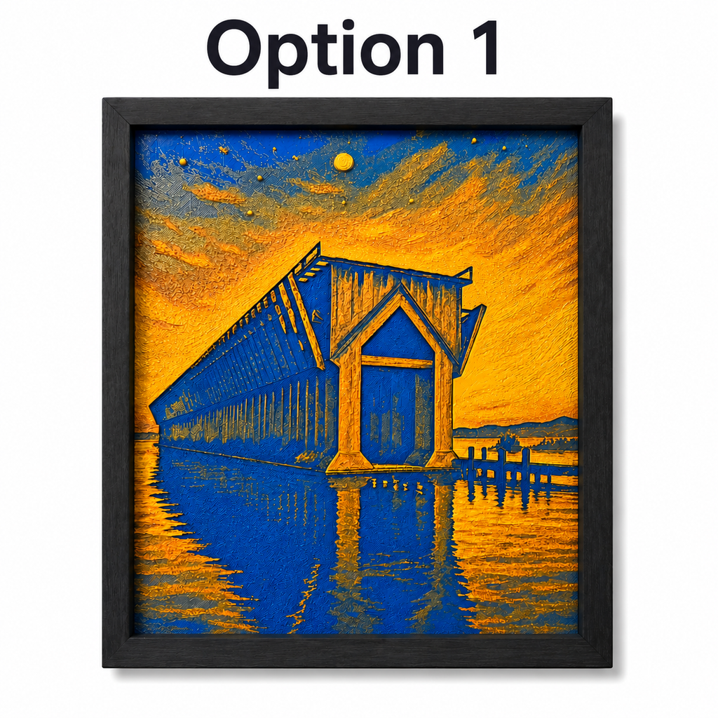 Marquette Michigan Ore Dock HueForge Filament Painting
