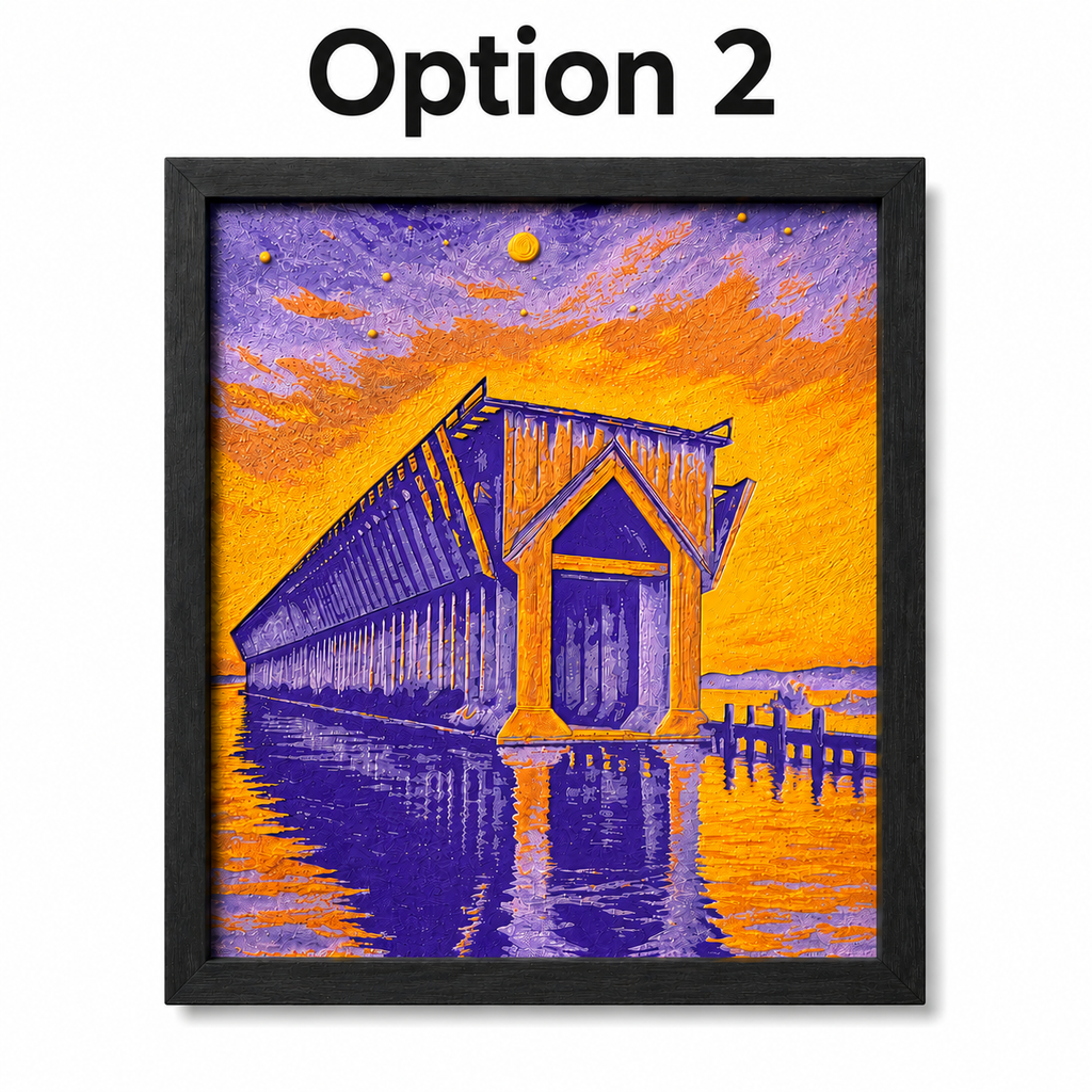 Marquette Michigan Ore Dock HueForge Filament Painting
