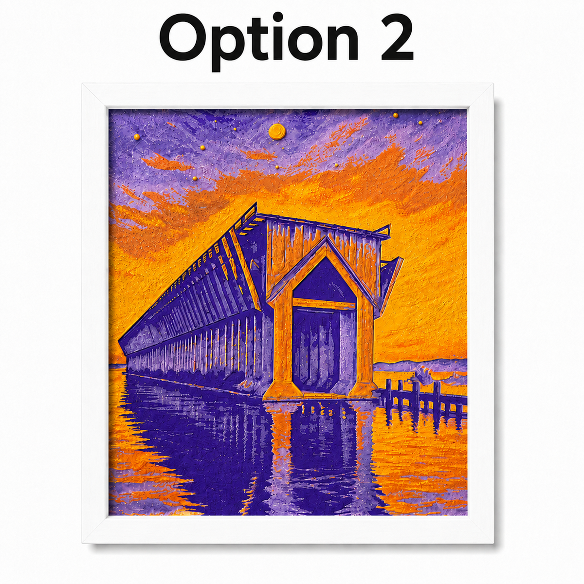 Marquette Michigan Ore Dock HueForge Filament Painting