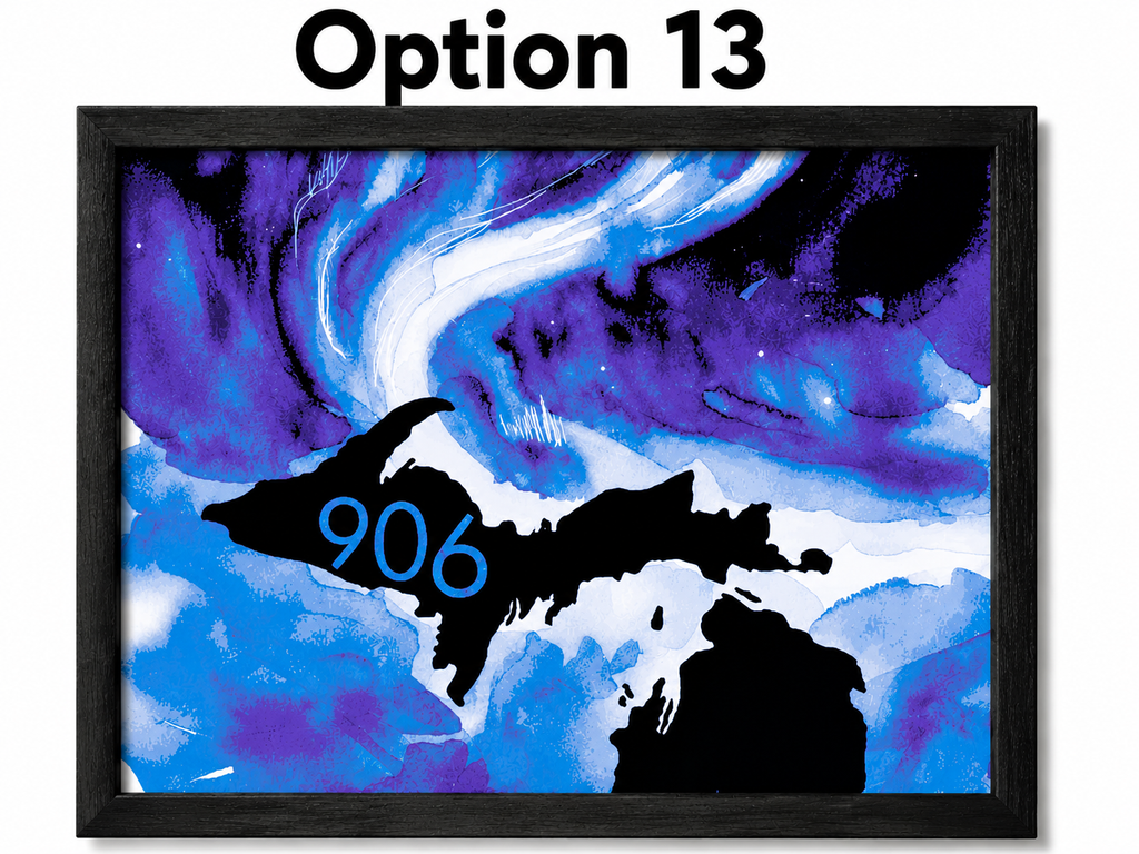 Upper Peninsula Michigan 906 HueForge Filament Painting