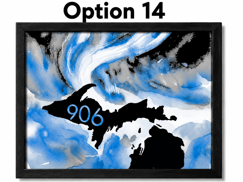 Upper Peninsula Michigan 906 HueForge Filament Painting