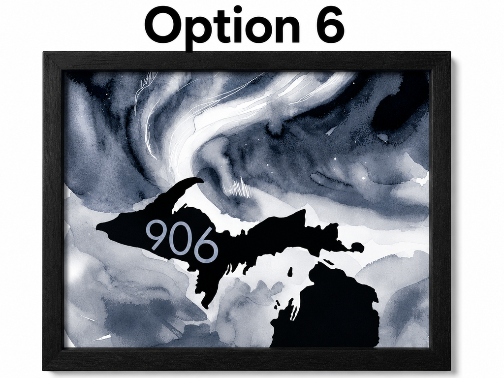 Upper Peninsula Michigan 906 HueForge Filament Painting