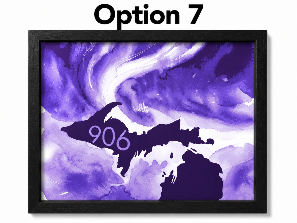 Upper Peninsula Michigan 906 HueForge Filament Painting