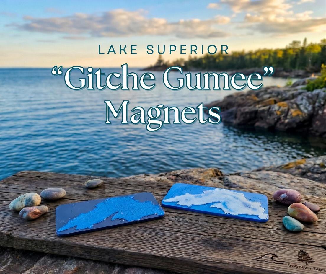 Lake Superior "Gitche Gumee" Magnets (2) - Made in Pure Michigan