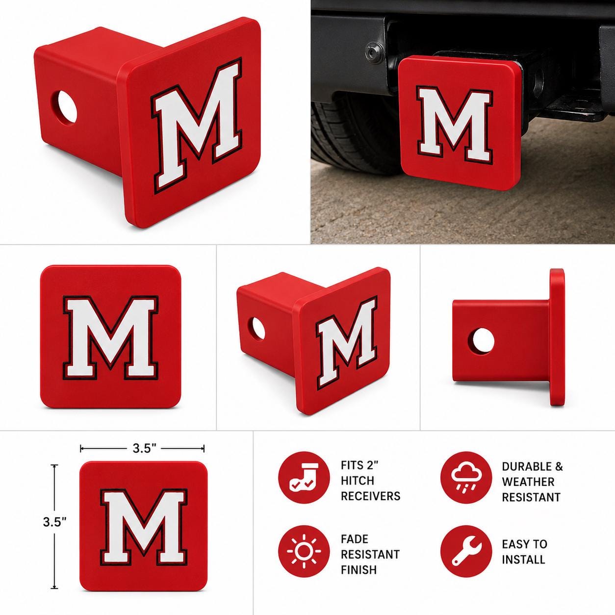 Marquette Spirit Hitch Cover - 2" - Upper Peninsula of Michigan