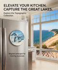 Great Lakes Topographic Magnet – Michigan Midwest Fridge Art