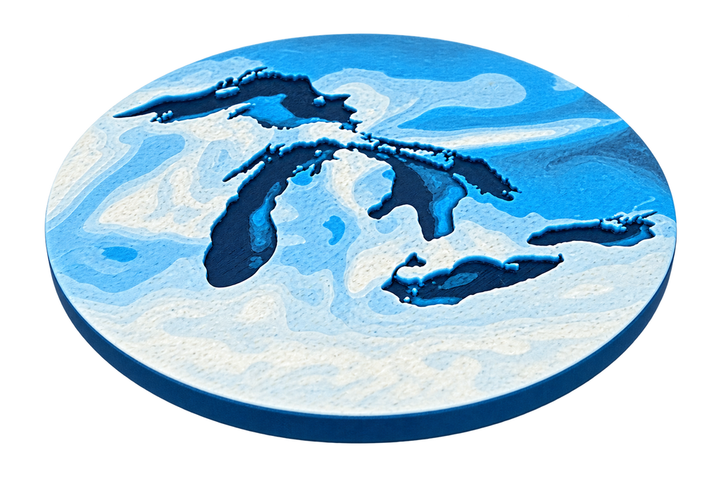 Great Lakes Magnet Set – Lake Superior, Midwest Fridge Art (3 Magnets)