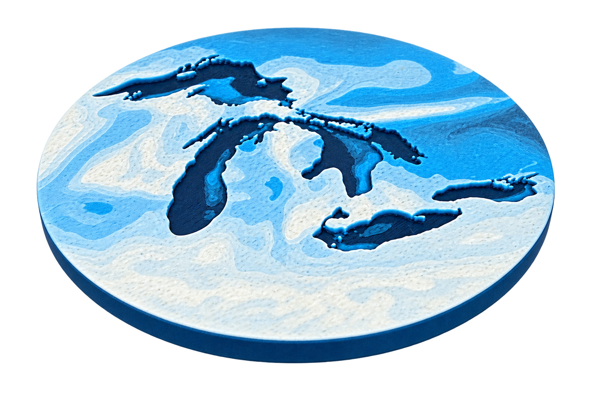 Great Lakes Magnet Set – Lake Superior, Midwest Fridge Art (3 Magnets)