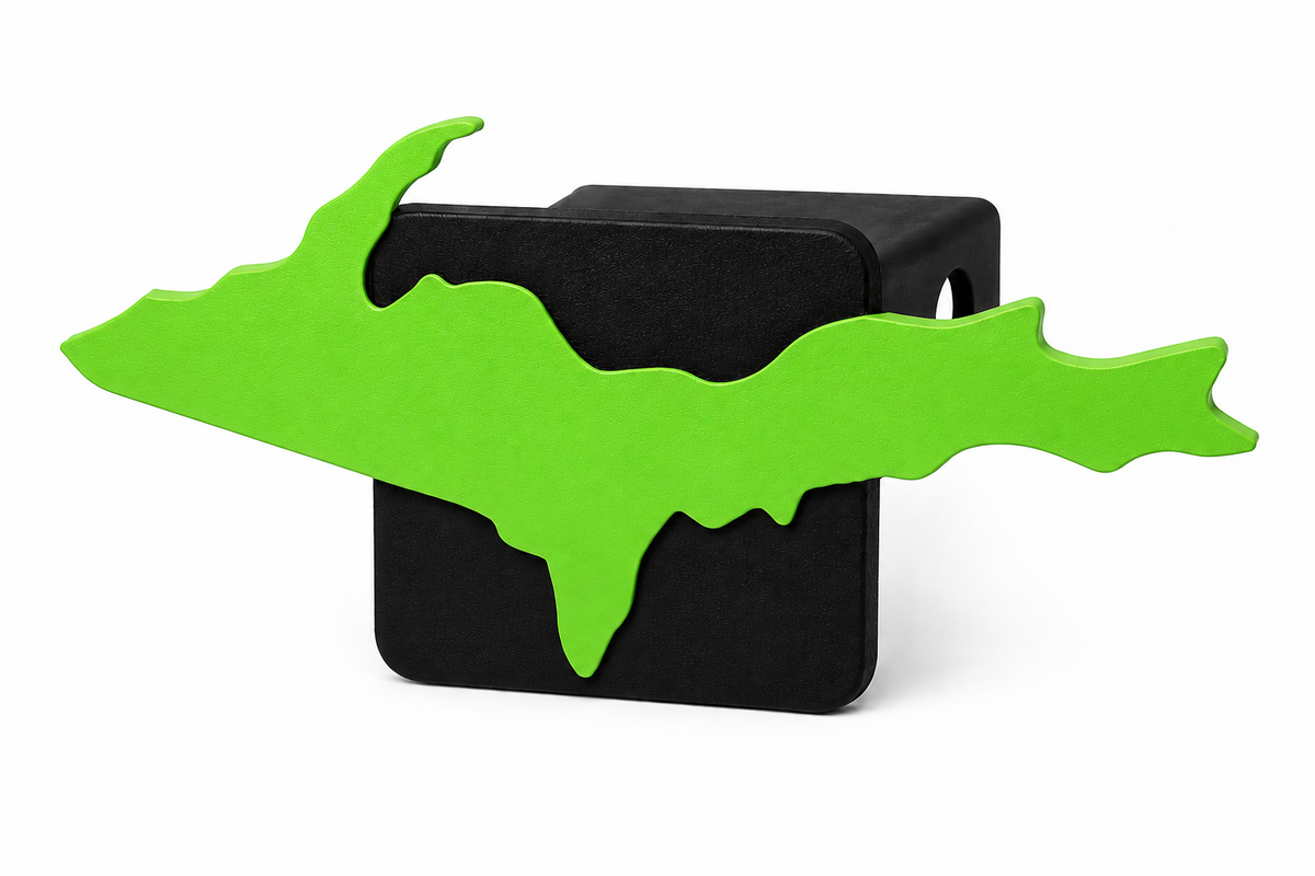 Large Yooper Spirit Hitch Cover - 2" - Upper Peninsula of Michigan