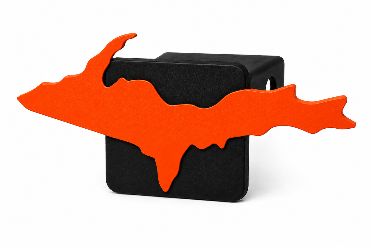 Large Yooper Spirit Hitch Cover - 2" - Upper Peninsula of Michigan
