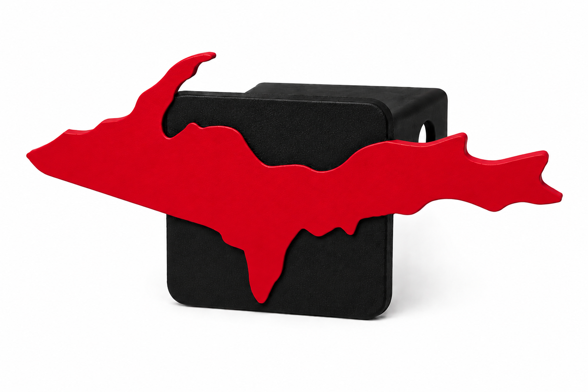Large Yooper Spirit Hitch Cover - 2" - Upper Peninsula of Michigan