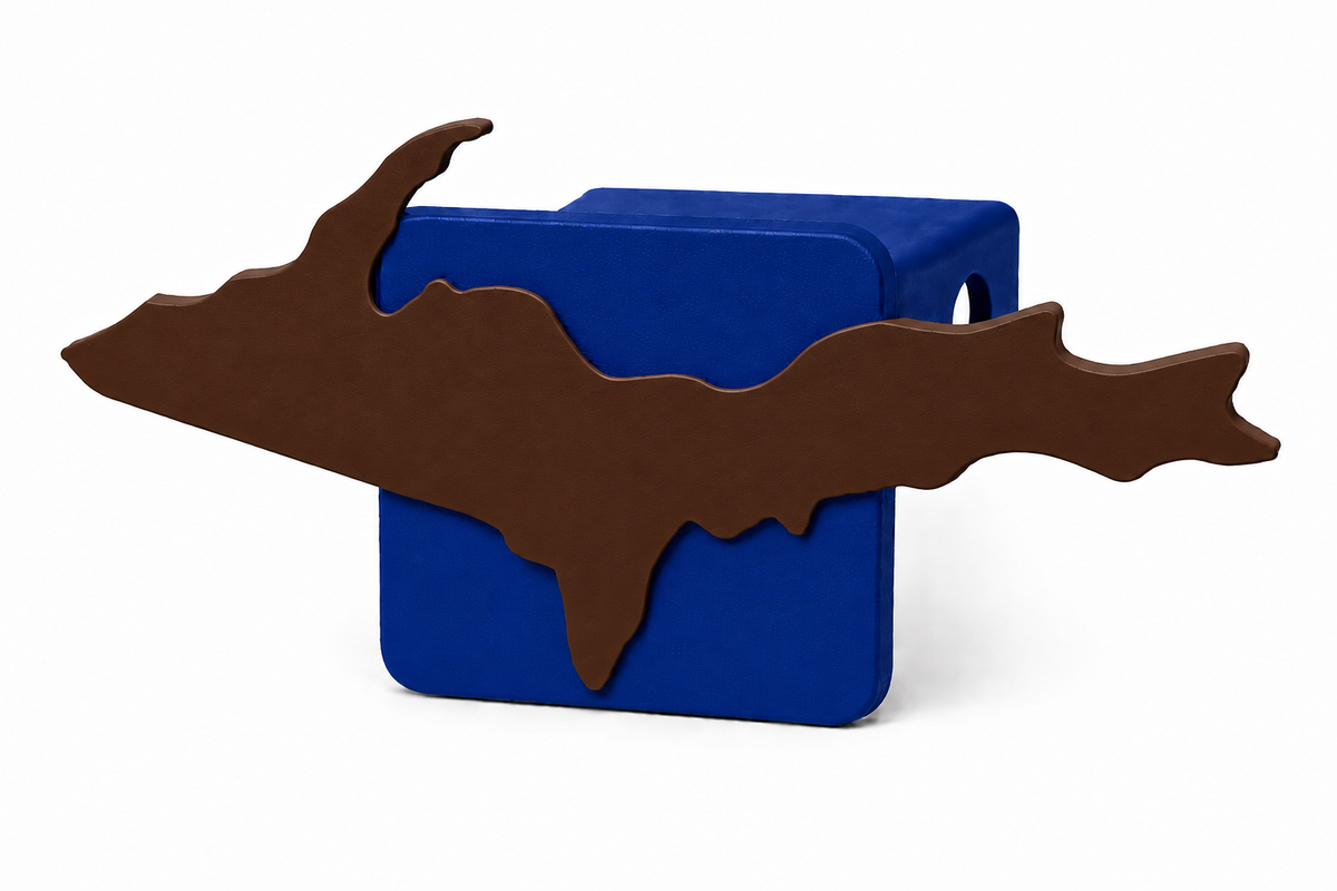 Large Yooper Spirit Hitch Cover - 2" - Upper Peninsula of Michigan