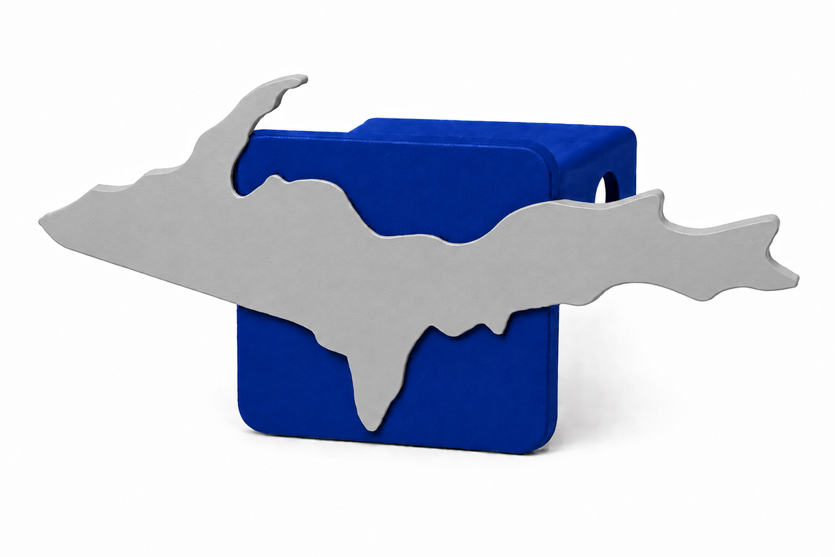 Large Yooper Spirit Hitch Cover - 2" - Upper Peninsula of Michigan