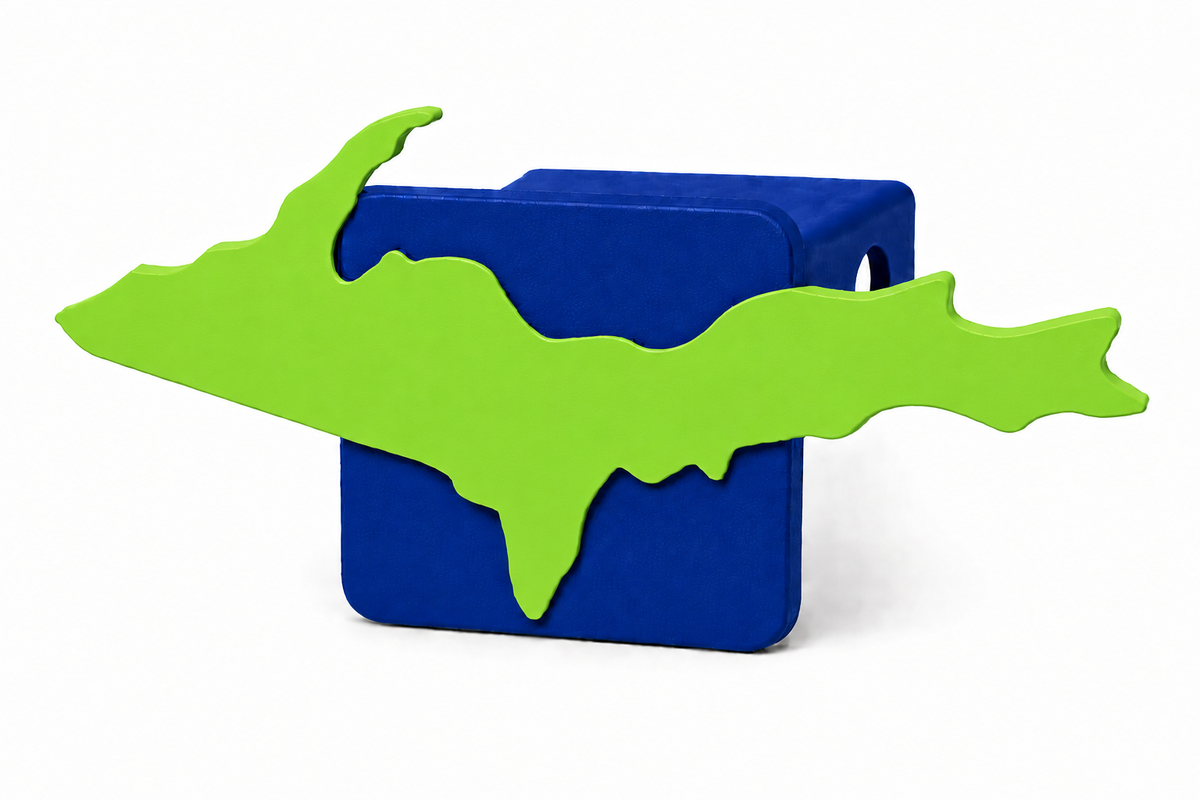 Large Yooper Spirit Hitch Cover - 2" - Upper Peninsula of Michigan