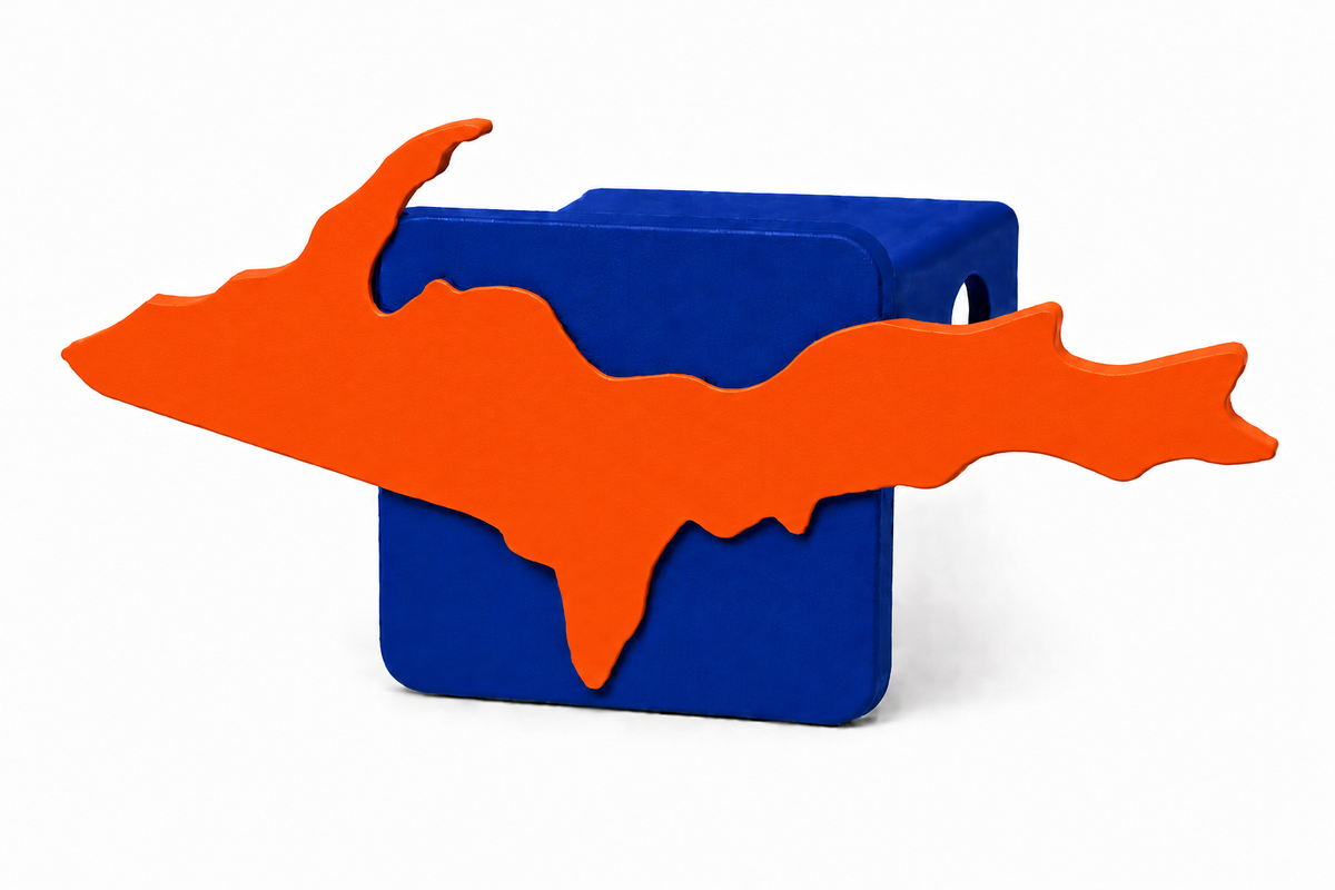 Large Yooper Spirit Hitch Cover - 2" - Upper Peninsula of Michigan
