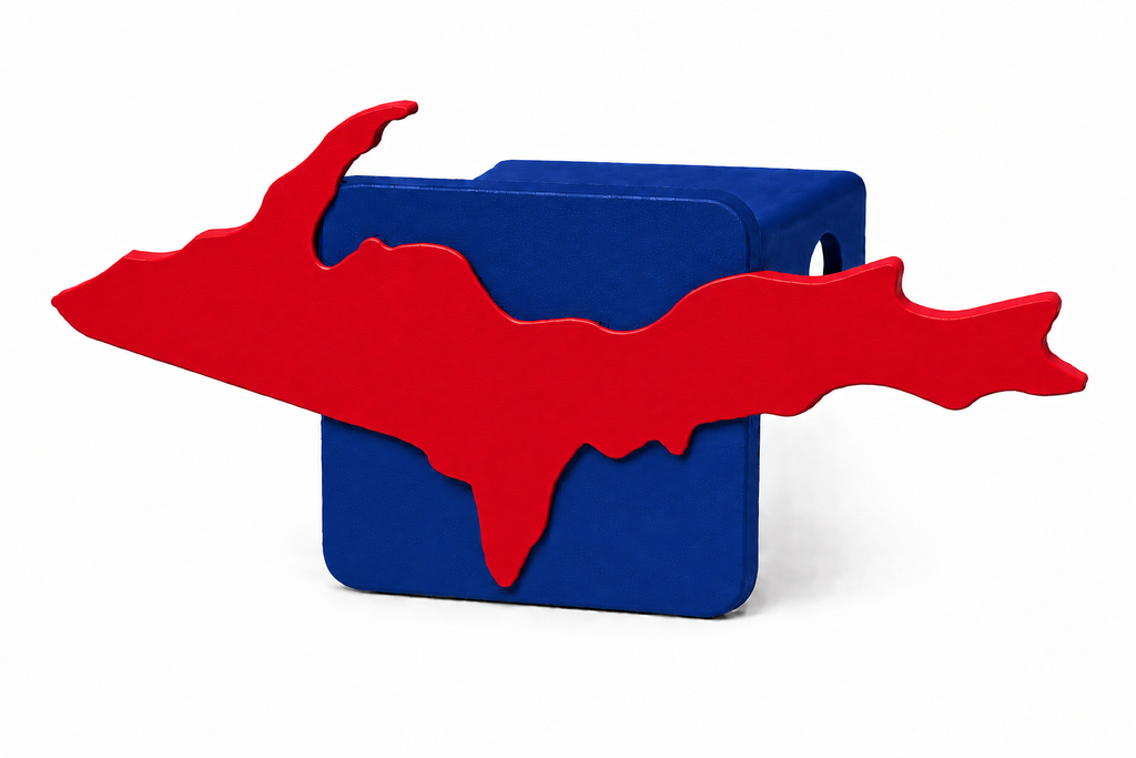 Large Yooper Spirit Hitch Cover - 2" - Upper Peninsula of Michigan