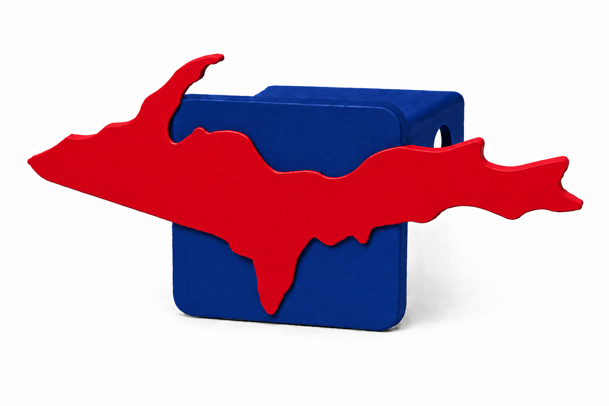 Large Yooper Spirit Hitch Cover - 2" - Upper Peninsula of Michigan