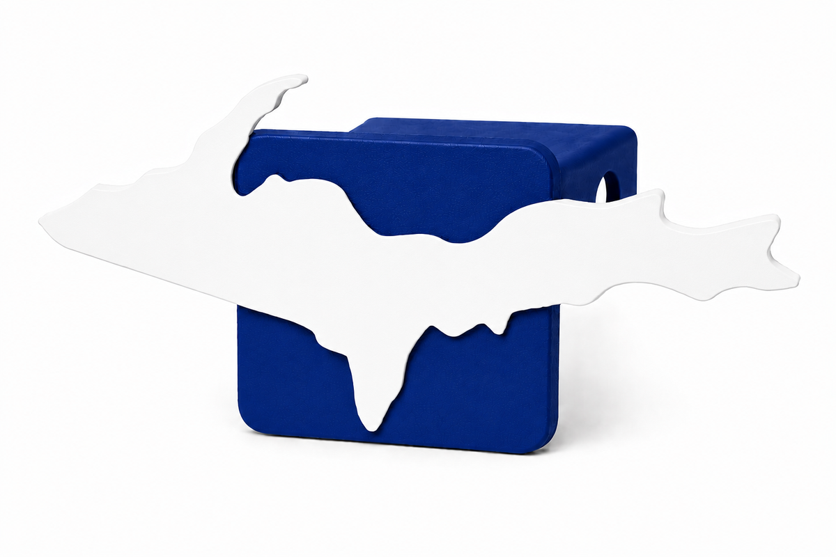 Large Yooper Spirit Hitch Cover - 2" - Upper Peninsula of Michigan