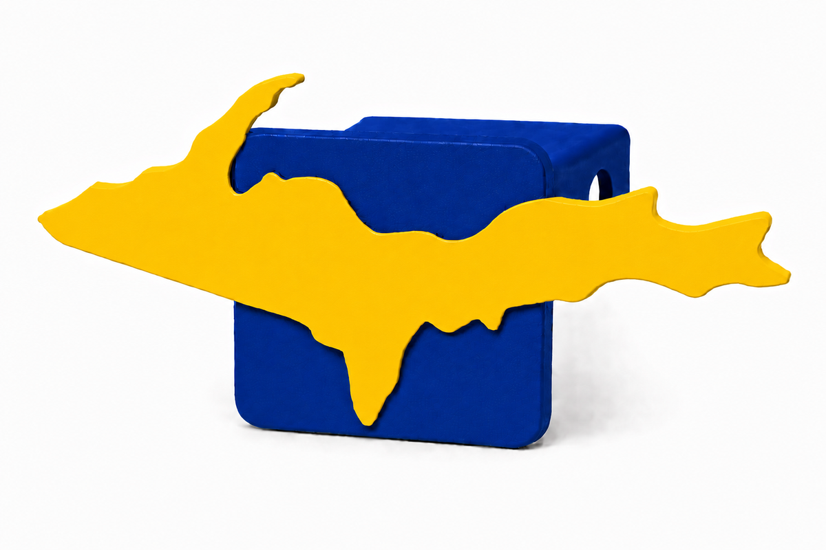 Large Yooper Spirit Hitch Cover - 2" - Upper Peninsula of Michigan