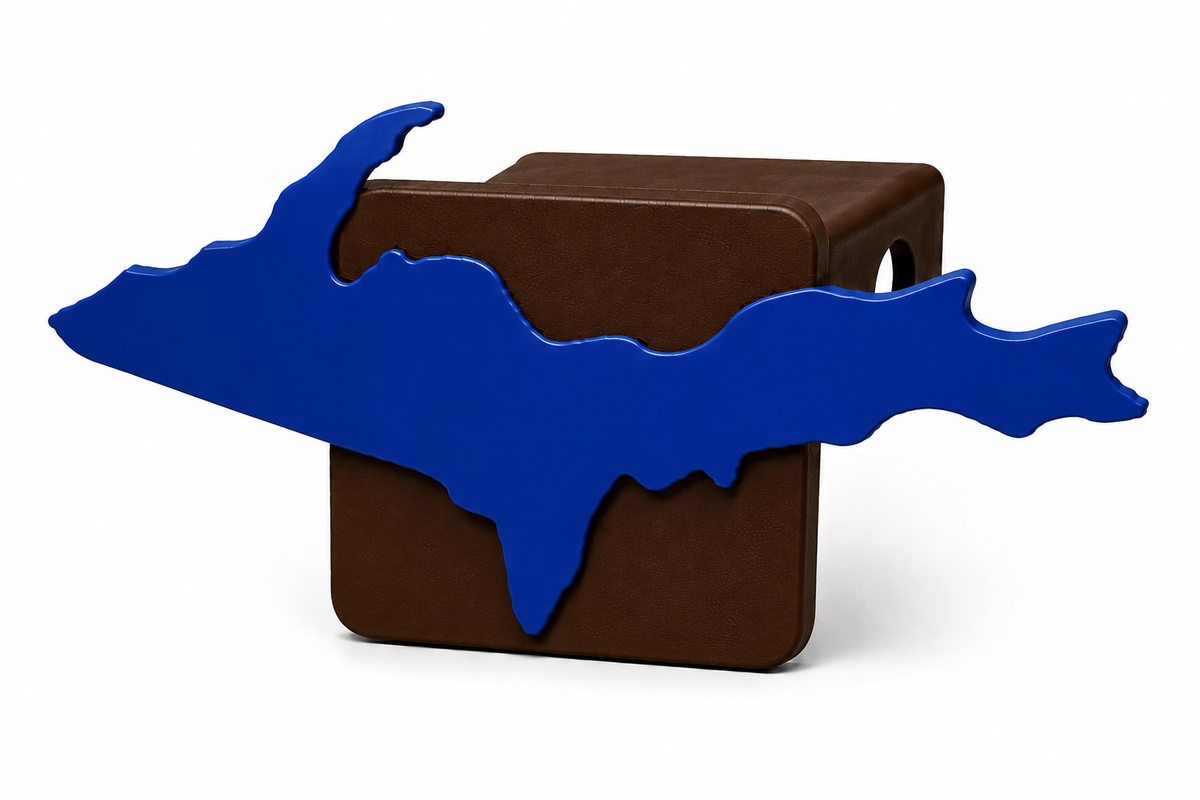 Large Yooper Spirit Hitch Cover - 2" - Upper Peninsula of Michigan