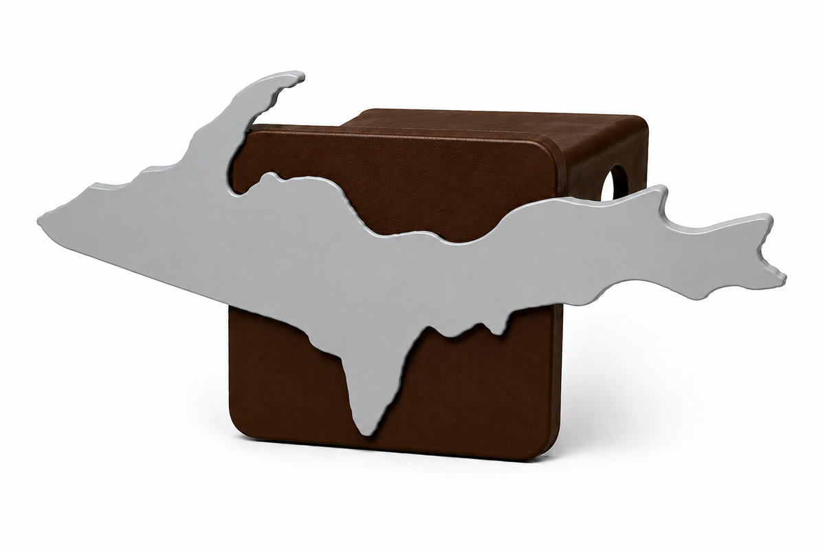 Large Yooper Spirit Hitch Cover - 2" - Upper Peninsula of Michigan