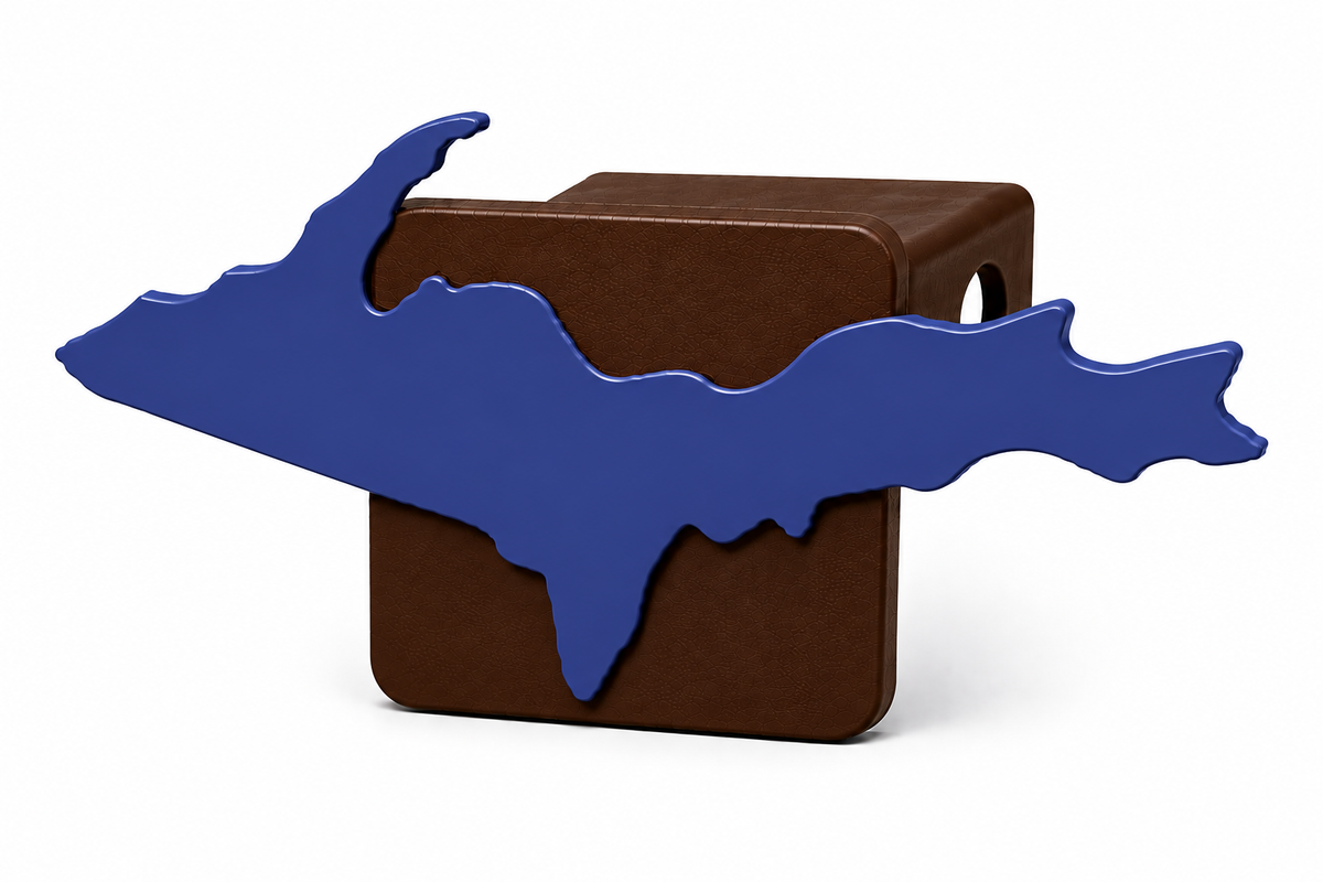 Large Yooper Spirit Hitch Cover - 2" - Upper Peninsula of Michigan