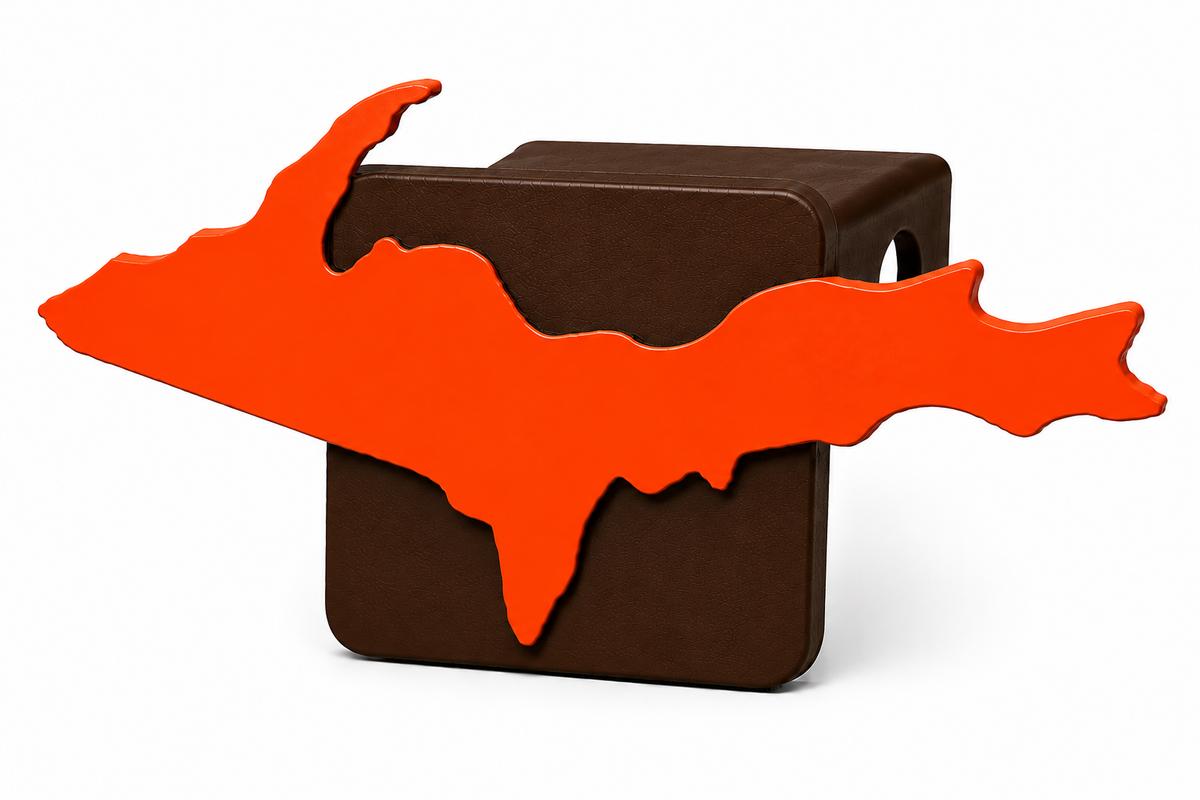 Large Yooper Spirit Hitch Cover - 2" - Upper Peninsula of Michigan