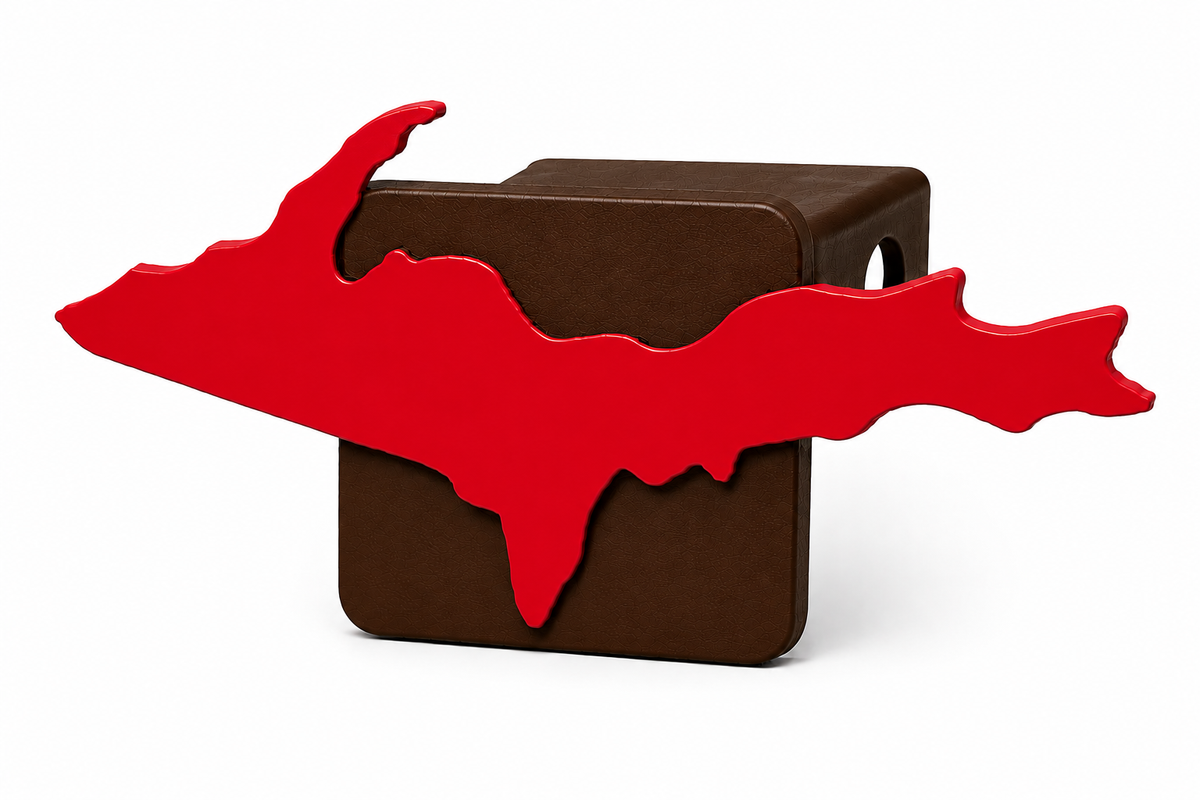 Large Yooper Spirit Hitch Cover - 2" - Upper Peninsula of Michigan
