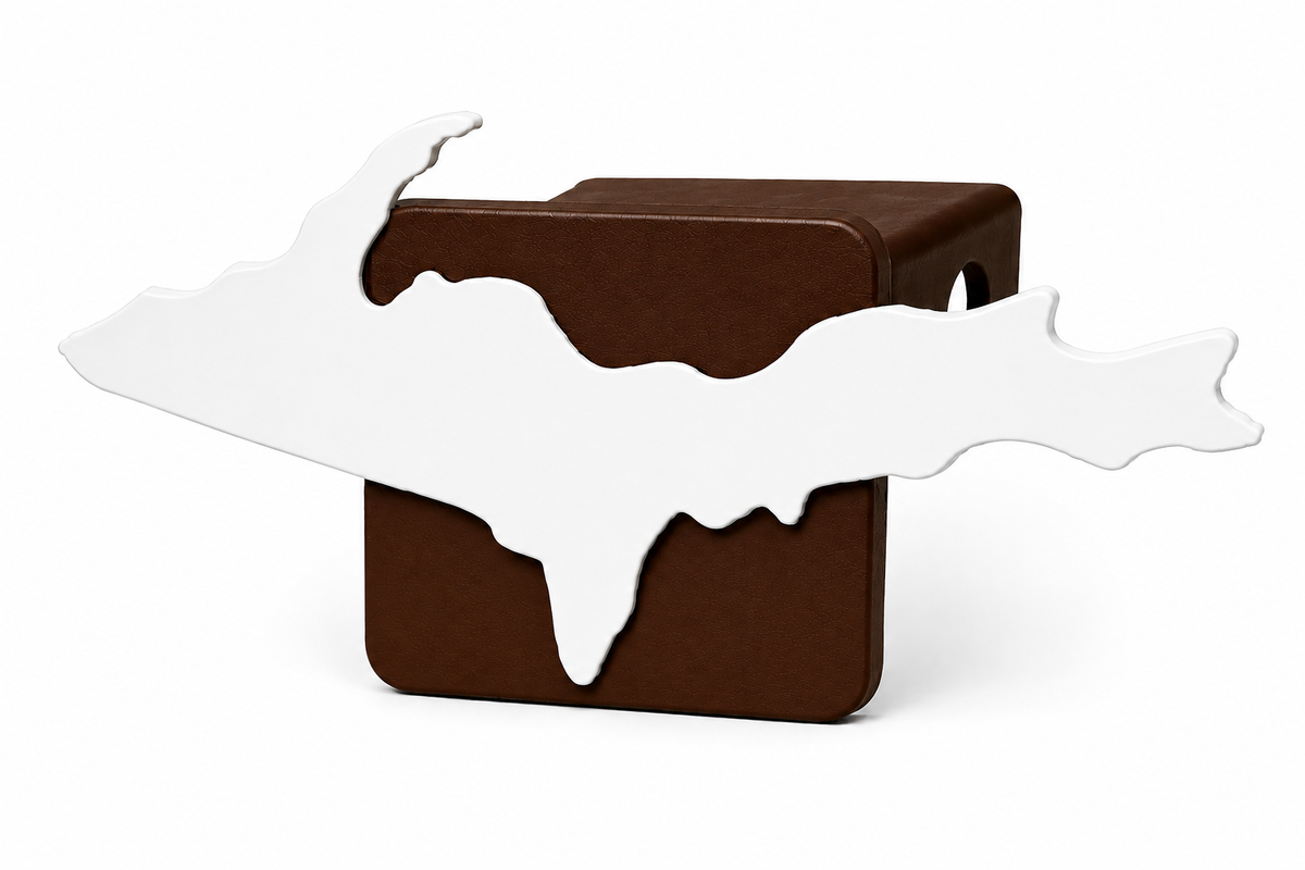 Large Yooper Spirit Hitch Cover - 2" - Upper Peninsula of Michigan