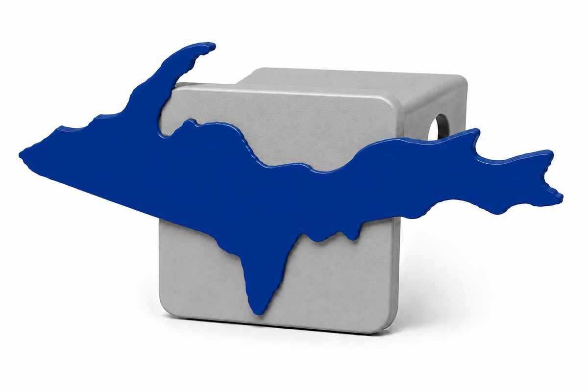 Large Yooper Spirit Hitch Cover - 2" - Upper Peninsula of Michigan