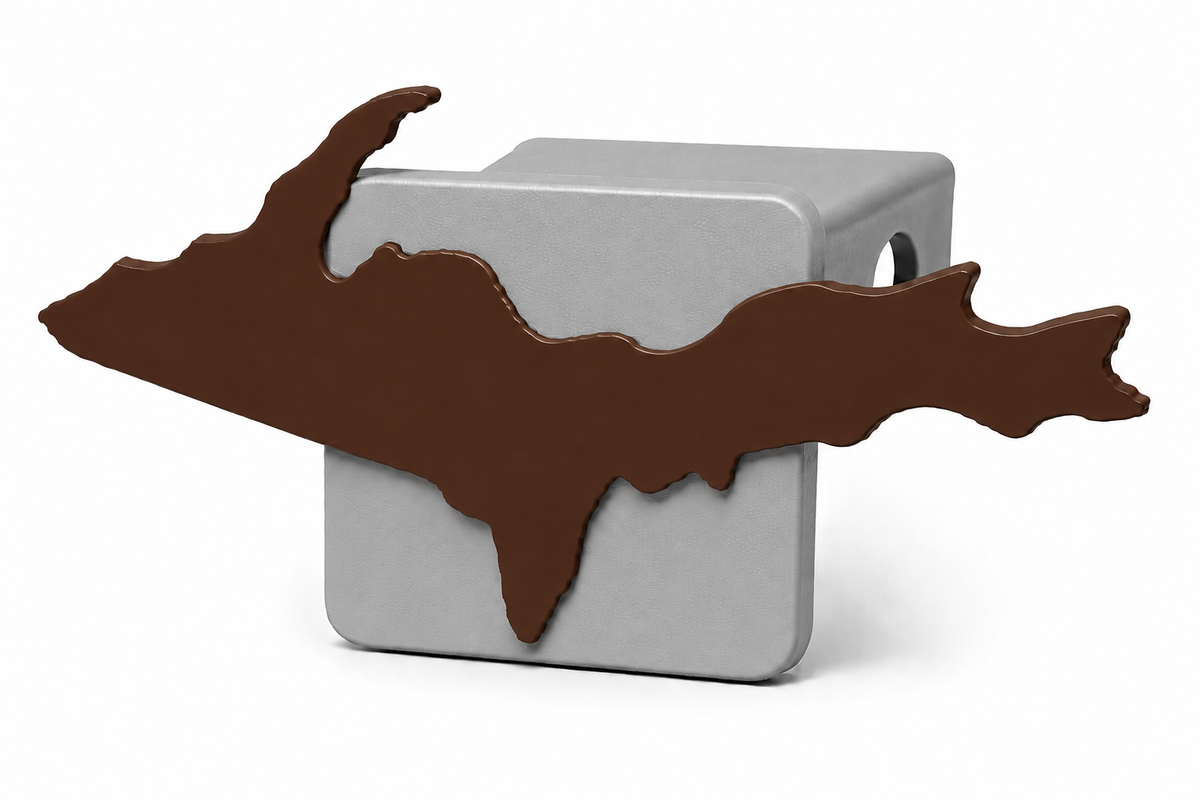 Large Yooper Spirit Hitch Cover - 2" - Upper Peninsula of Michigan