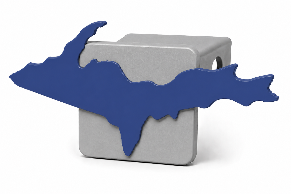 Large Yooper Spirit Hitch Cover - 2" - Upper Peninsula of Michigan