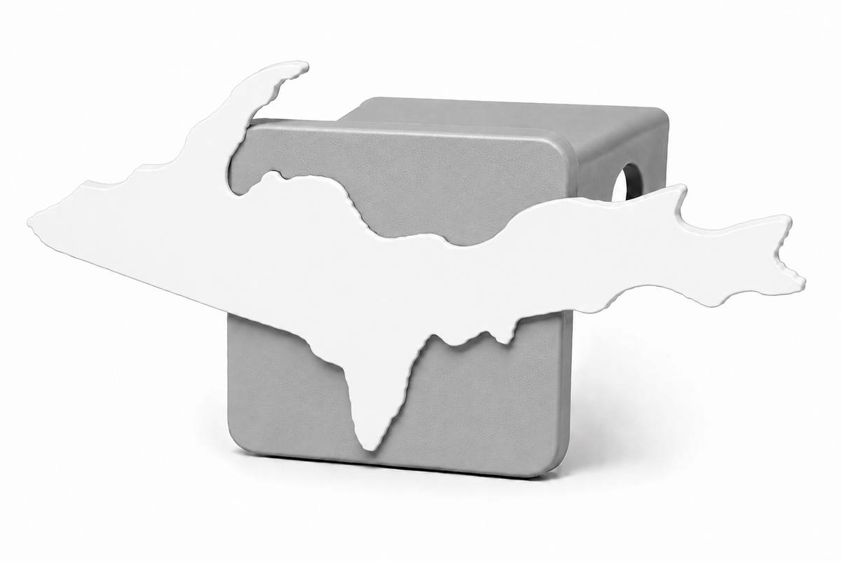 Large Yooper Spirit Hitch Cover - 2" - Upper Peninsula of Michigan