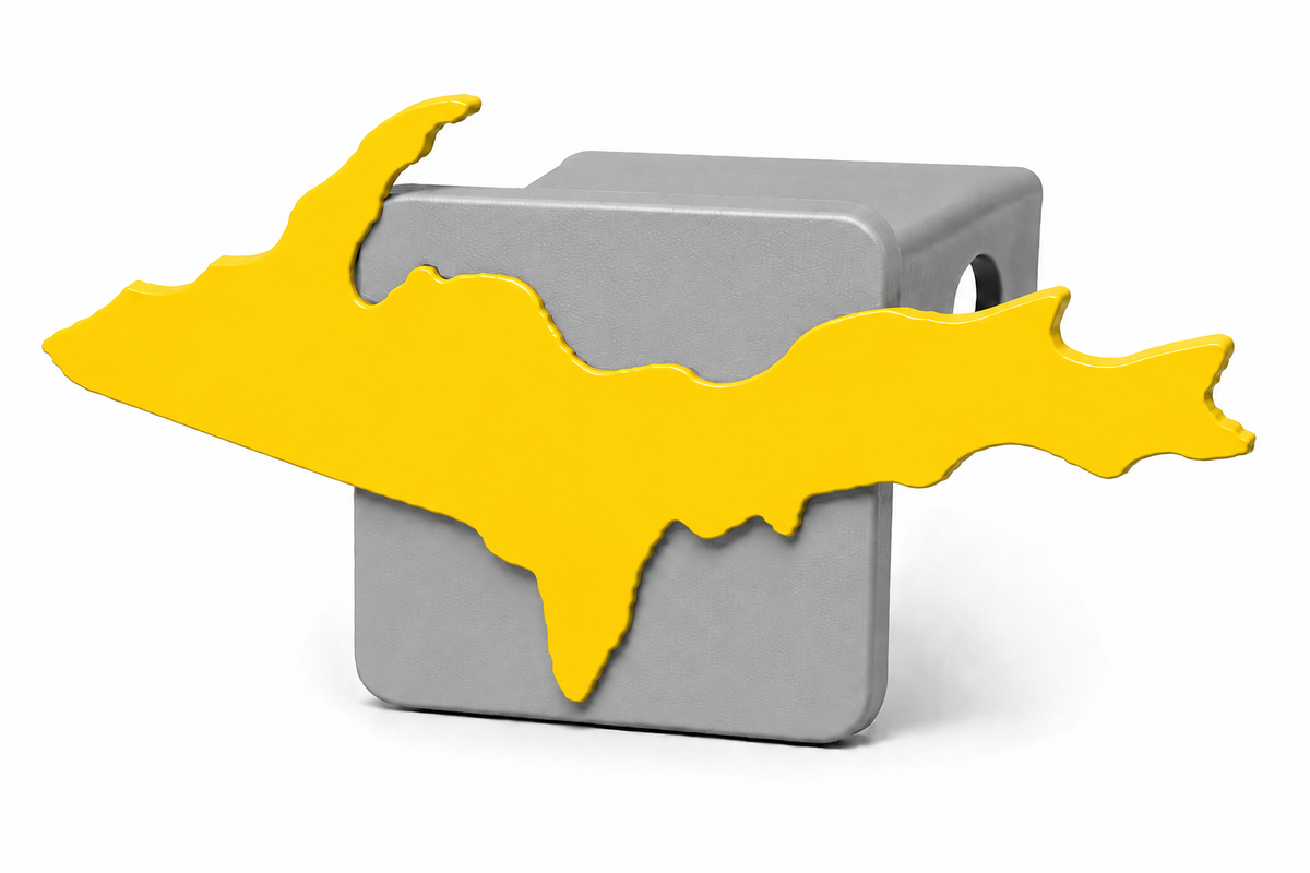 Large Yooper Spirit Hitch Cover - 2" - Upper Peninsula of Michigan