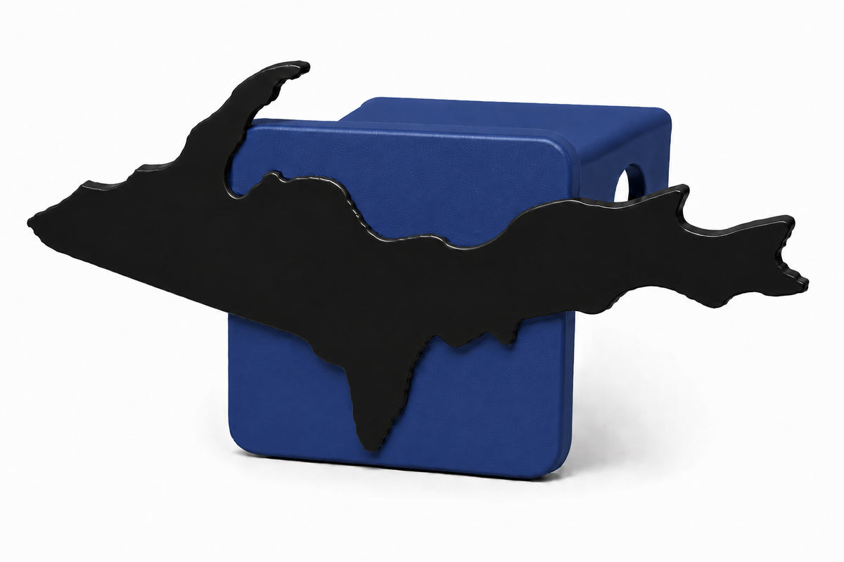 Large Yooper Spirit Hitch Cover - 2" - Upper Peninsula of Michigan
