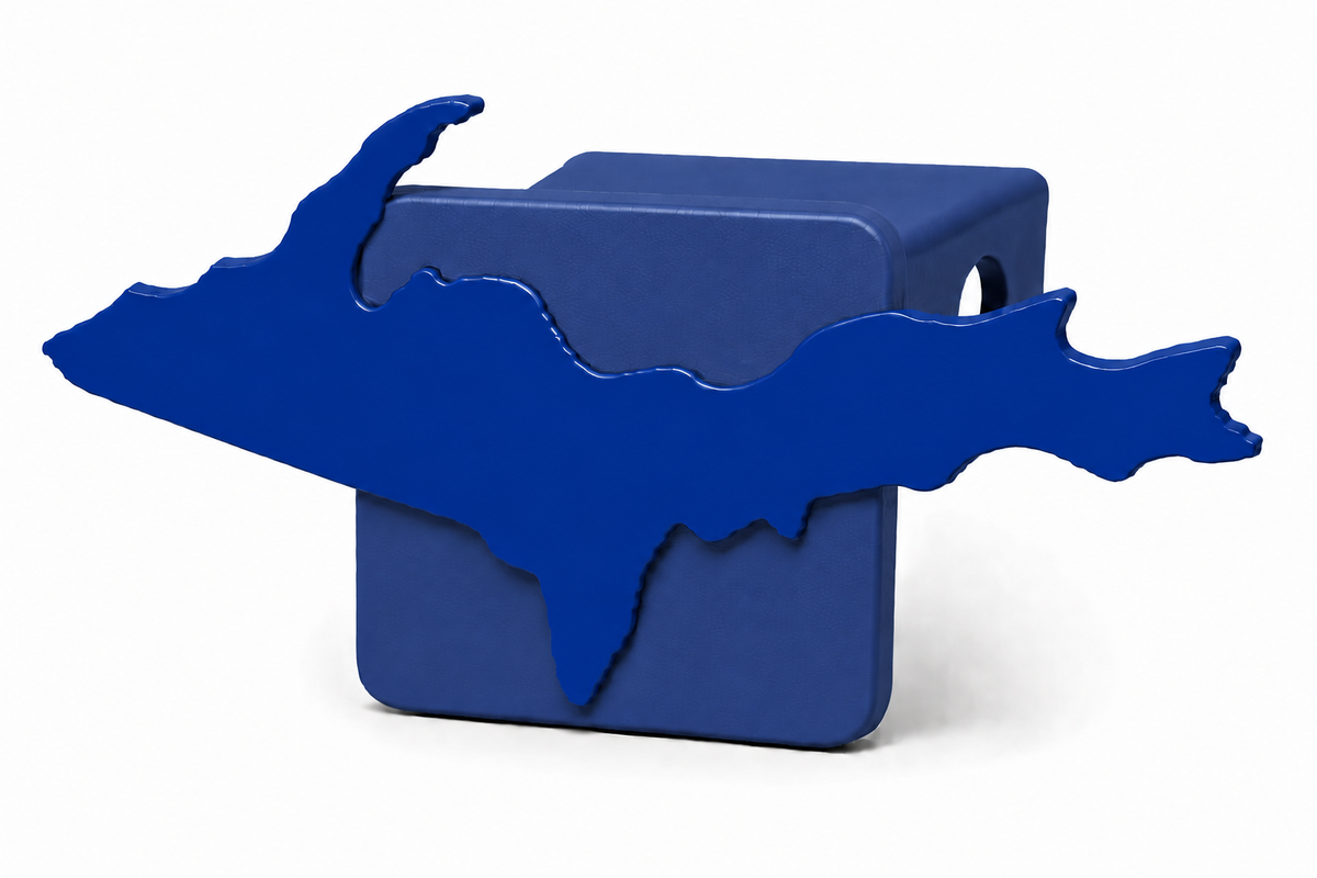 Large Yooper Spirit Hitch Cover - 2" - Upper Peninsula of Michigan