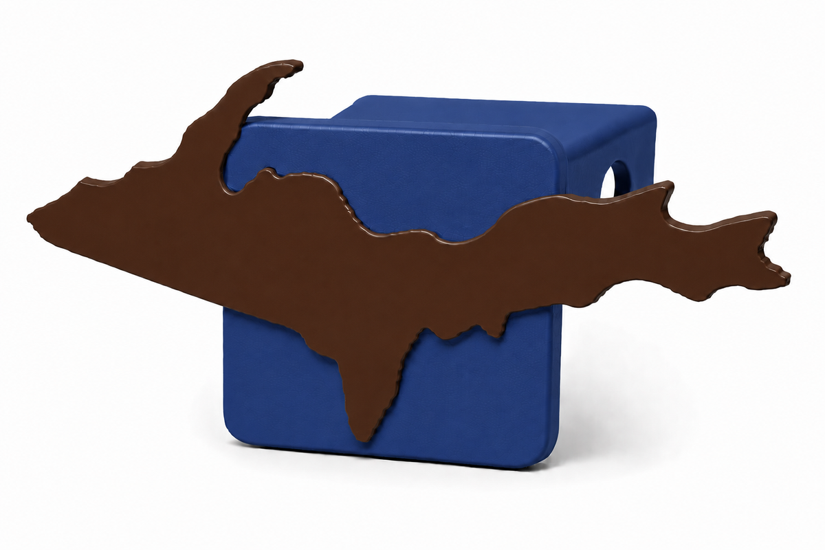 Large Yooper Spirit Hitch Cover - 2" - Upper Peninsula of Michigan