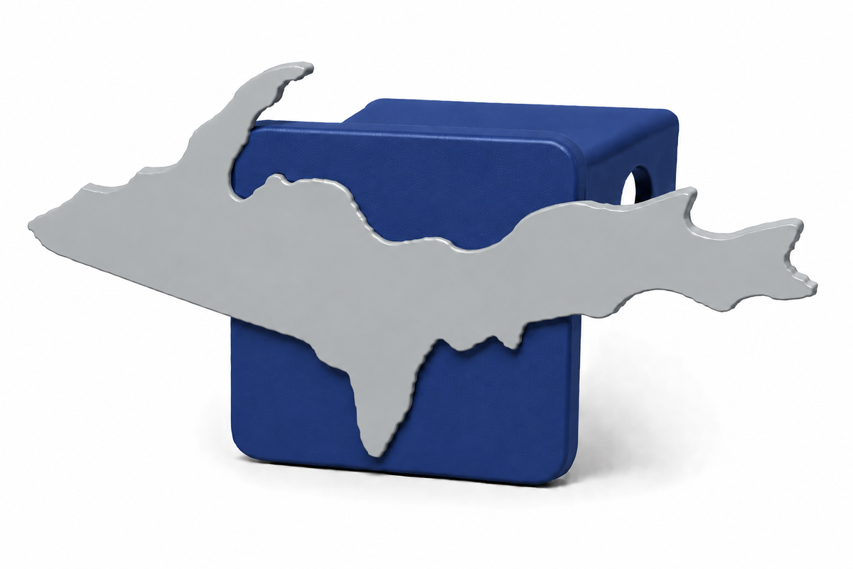 Large Yooper Spirit Hitch Cover - 2" - Upper Peninsula of Michigan