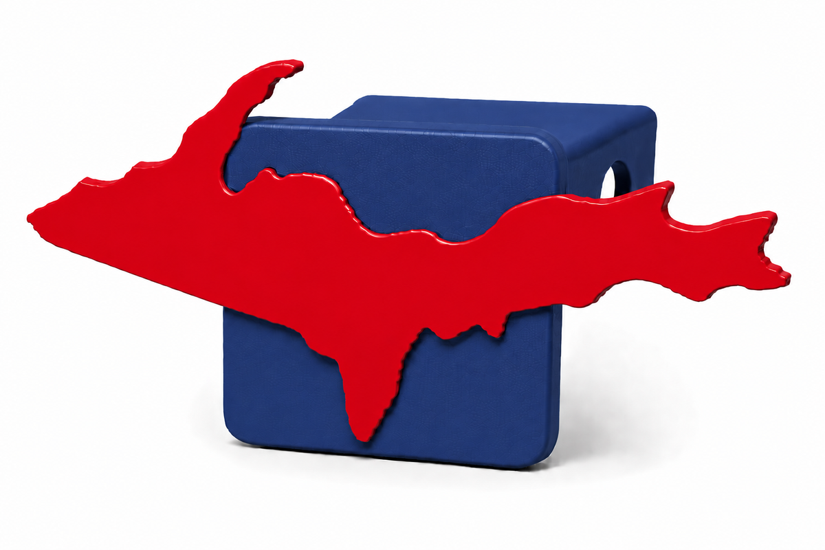 Large Yooper Spirit Hitch Cover - 2" - Upper Peninsula of Michigan