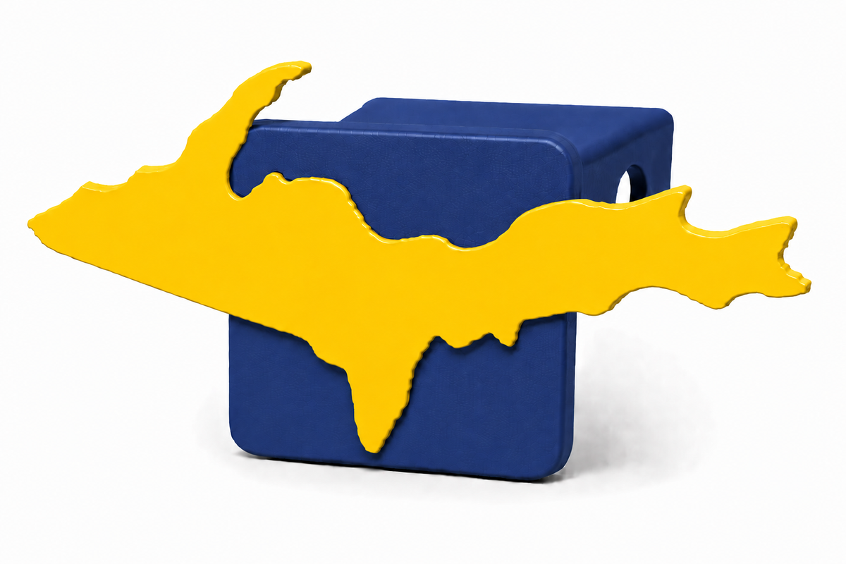 Large Yooper Spirit Hitch Cover - 2" - Upper Peninsula of Michigan