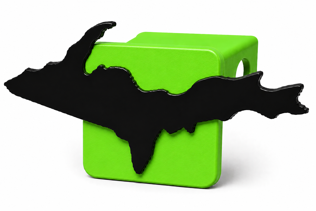 Large Yooper Spirit Hitch Cover - 2" - Upper Peninsula of Michigan