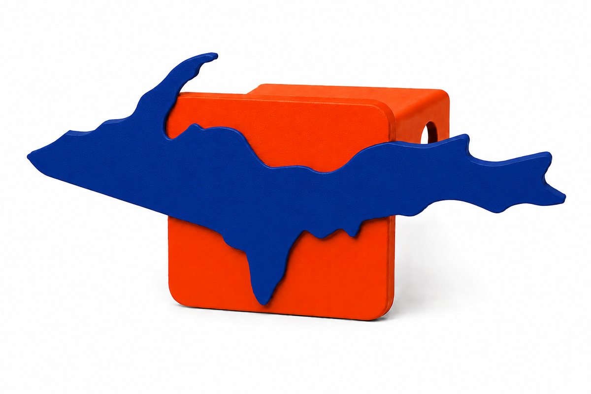 Large Yooper Spirit Hitch Cover - 2" - Upper Peninsula of Michigan