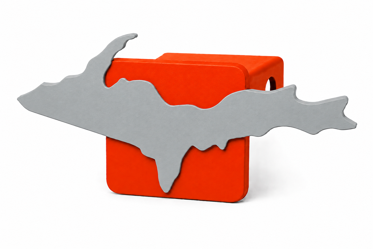 Large Yooper Spirit Hitch Cover - 2" - Upper Peninsula of Michigan