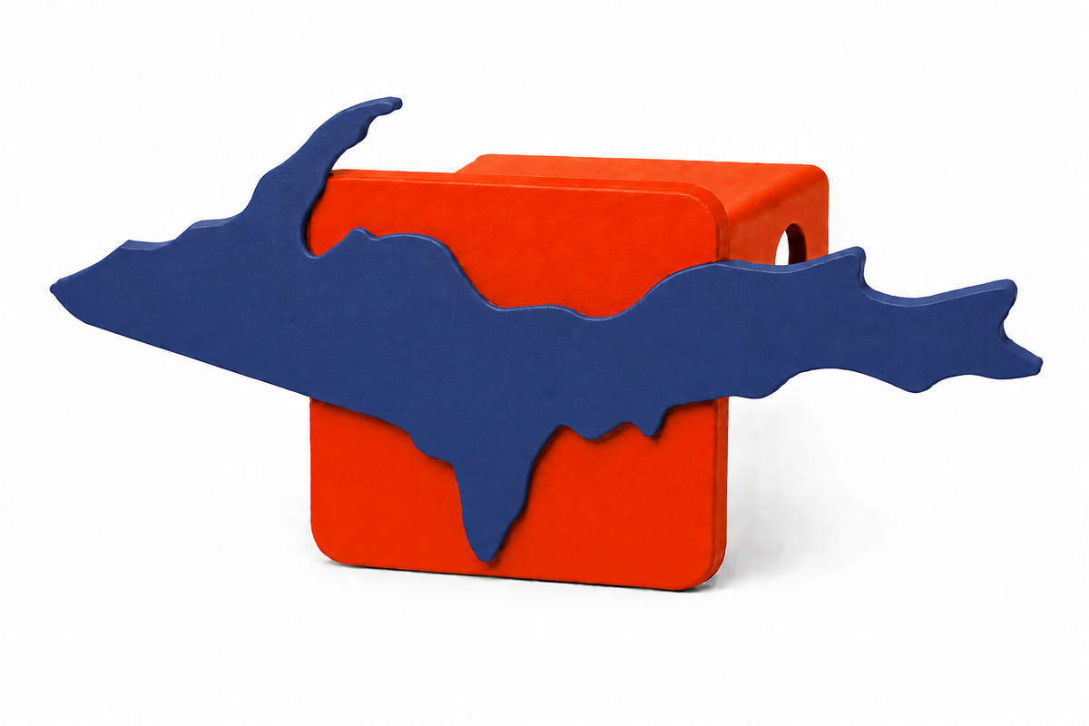 Large Yooper Spirit Hitch Cover - 2" - Upper Peninsula of Michigan