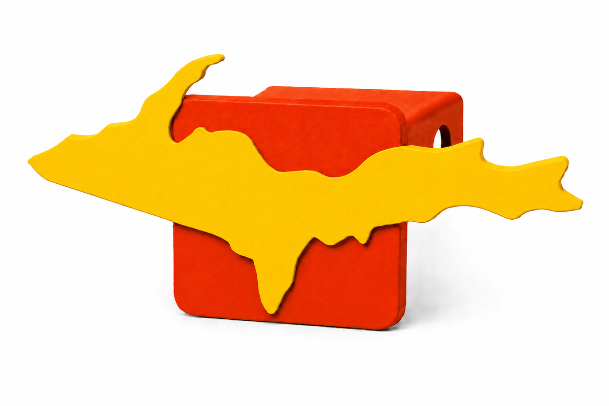 Large Yooper Spirit Hitch Cover - 2" - Upper Peninsula of Michigan