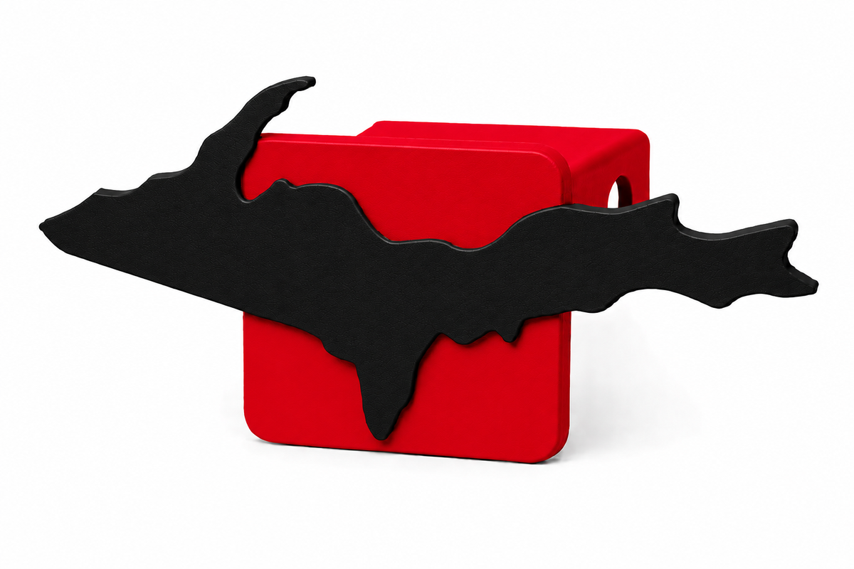 Large Yooper Spirit Hitch Cover - 2" - Upper Peninsula of Michigan