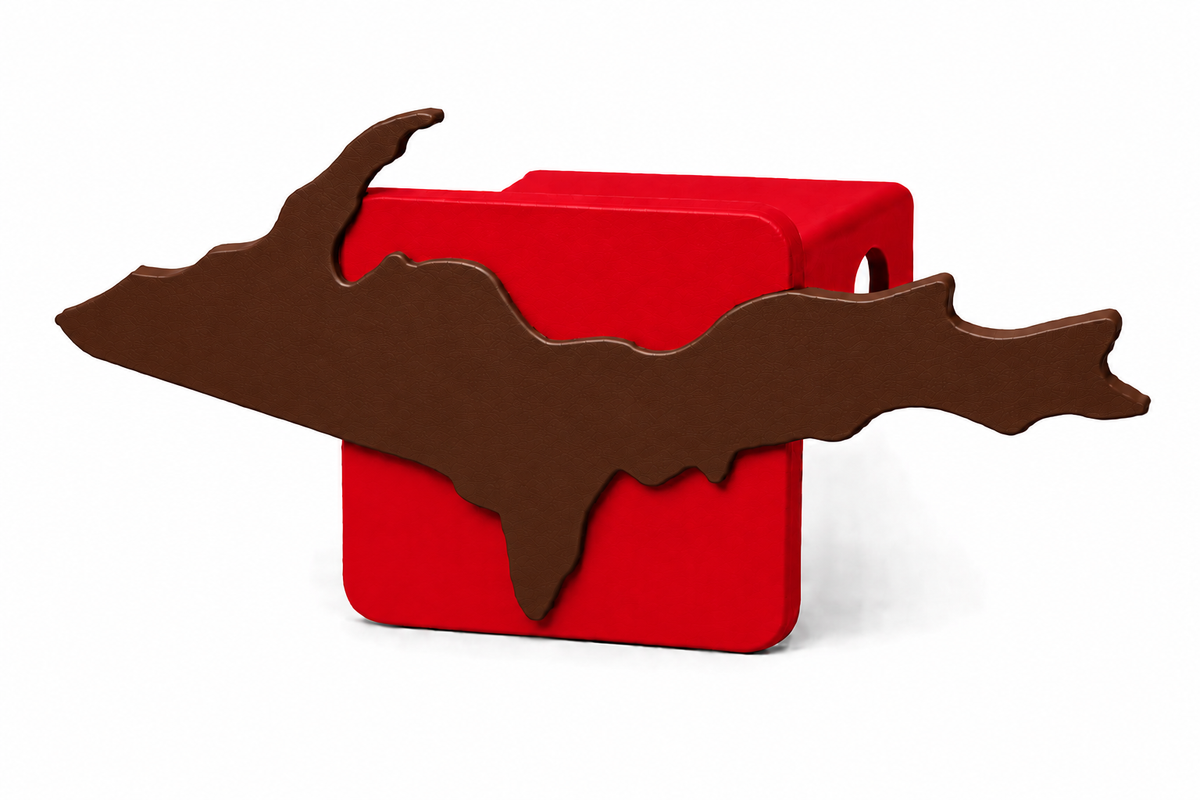 Large Yooper Spirit Hitch Cover - 2" - Upper Peninsula of Michigan