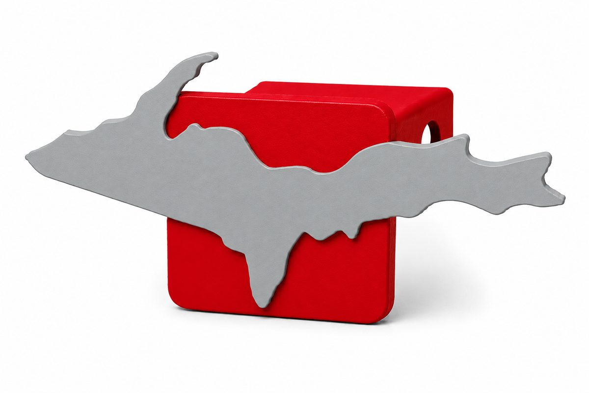 Large Yooper Spirit Hitch Cover - 2" - Upper Peninsula of Michigan